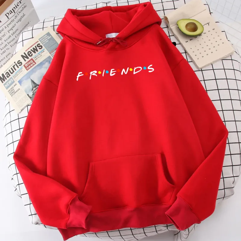 Sitcom Movie Friends Printed Mens Hoody Korean Fleece Sweatshirt Simpleng Crewneck Hooded Street Oversize Autumn na Damit ng Lalaki — image 3