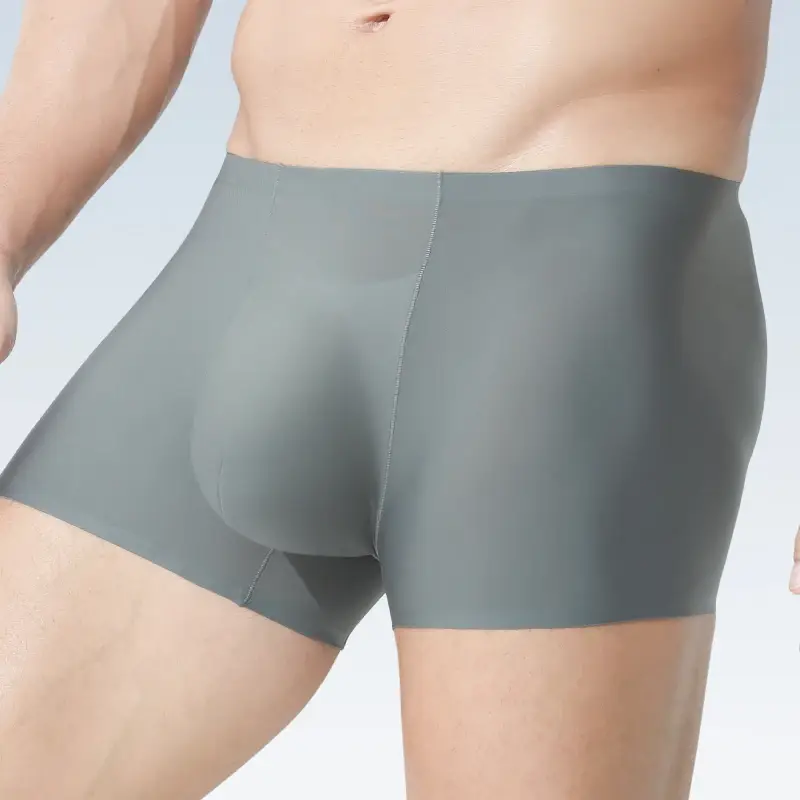 Herrunderkläder Herr grossist Ice Silk Sömlös boxershorts Antibakteriell Andningsbar Sport Sommar Tunn Comfort Boxer Bri — image 5