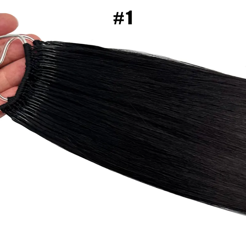 Straight Korea Δημοφιλή Cotton String Twins Hair Extensions Brazilian Remy Hair 0,5G/Pcs Keratin I-Tip Human Hair for Woman — image 8