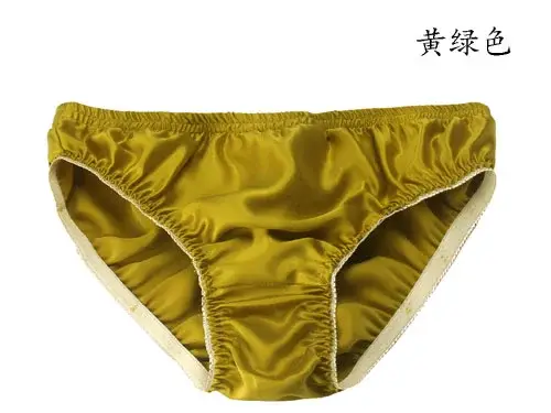Mainit na Sell 100% Mulberry Silk Men Boxer Natural Silk Panti na Panlalaki Solid na Kulay XXL Panlalaki Briefs Underwear