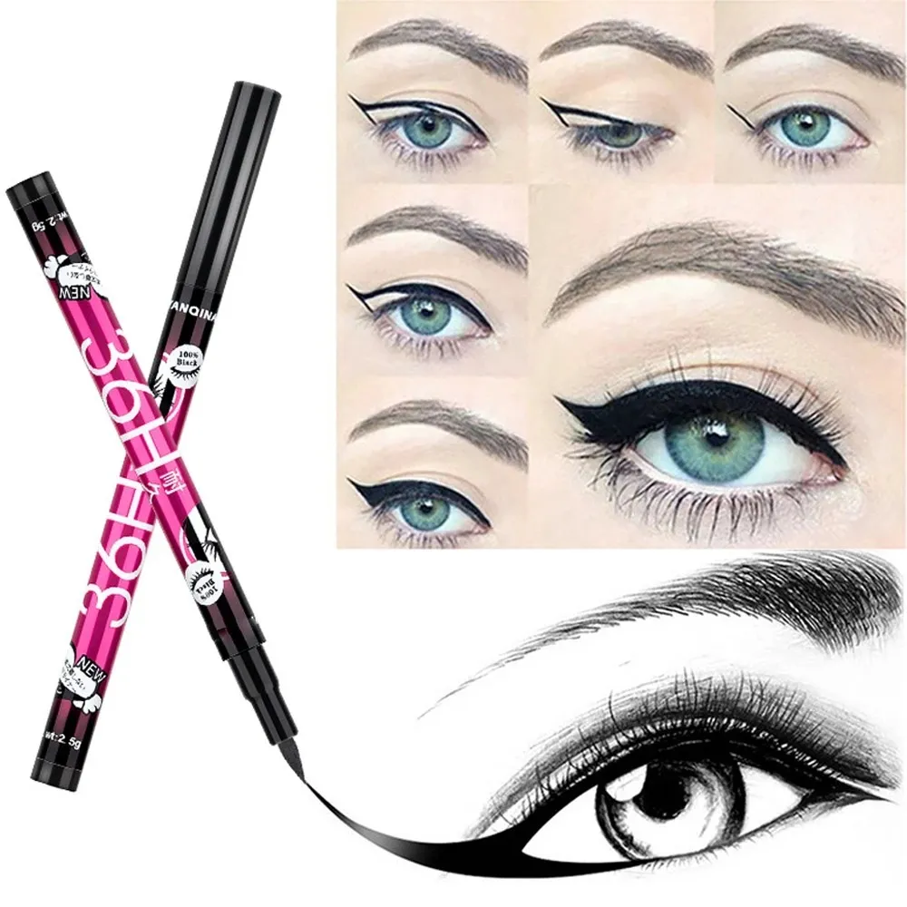 1/3/5 τεμ. Smooth Black Liquid Eyeliner Pen Ultra-fine Pen Tip 36H Eye Liner Pencil Αδιάβροχο μακιγιάζ για αρχάριους — image 5