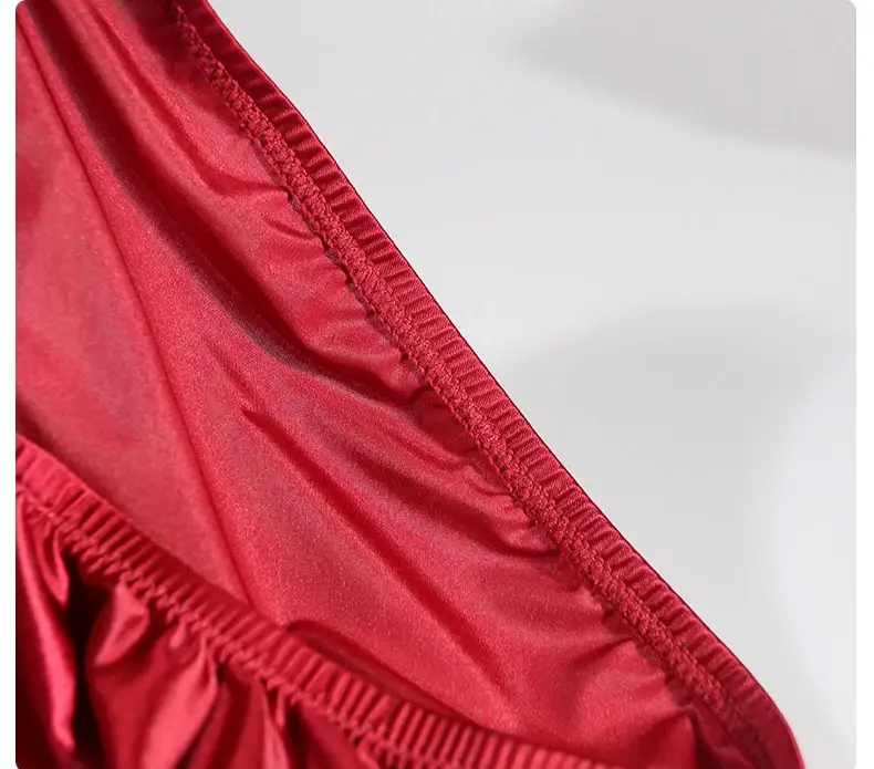 Men's Underwear Lightweight Ice Silk Wide-Waistband Low-Rise High-Cut Sexy Breathable Boxer Briefs with U-Shaped Front — image 5