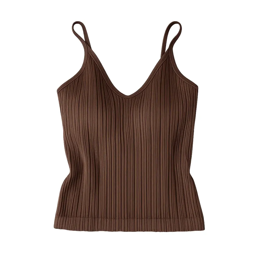 Új V-nyakú Camisole felső Ujjatlan belső viselet Halter alsóing egyrészes kupa francia stílusú fehérnemű nyár — image 9