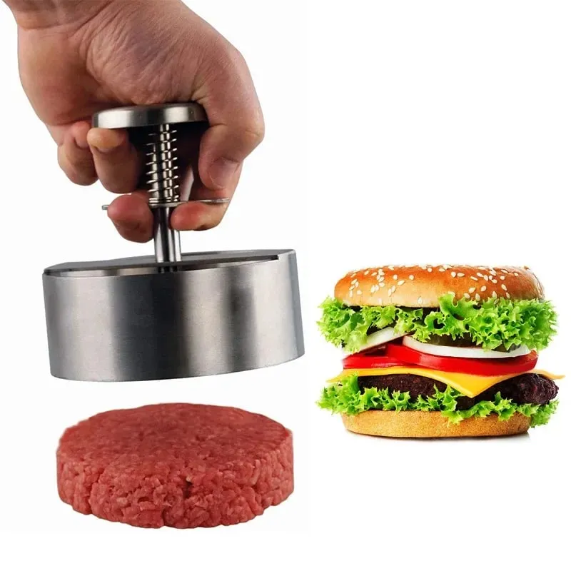 Πρέσα χάμπουργκερ 2025 Hamburger Patty Maker 304 Αντικολλητική Πρέσα Burger από ανοξείδωτο ατσάλι για την παρασκευή μπρελόκ και λεπτά μπιφτέκια — image 2