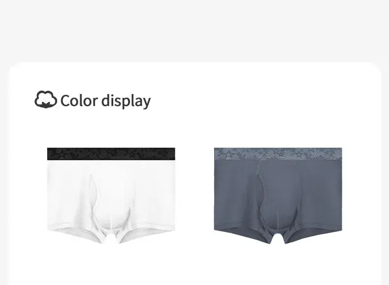 Panlalaking Boxer Shorts Modal na Kasuotang Panloob na Panti ng Lalaki Solid Breathable Bullet Separation Pouch Underpants Panlalaki Trunks Cueca Plus Size — image 6