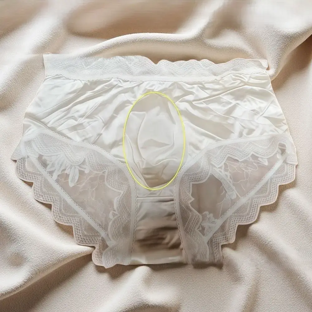 Men Satin Embroidery Floral Lace IceSilk Briefs Underwear 3D Bulge Pouch Panties Ice Silk Soft Quick Dry Breathable Sexy Panties — image 7