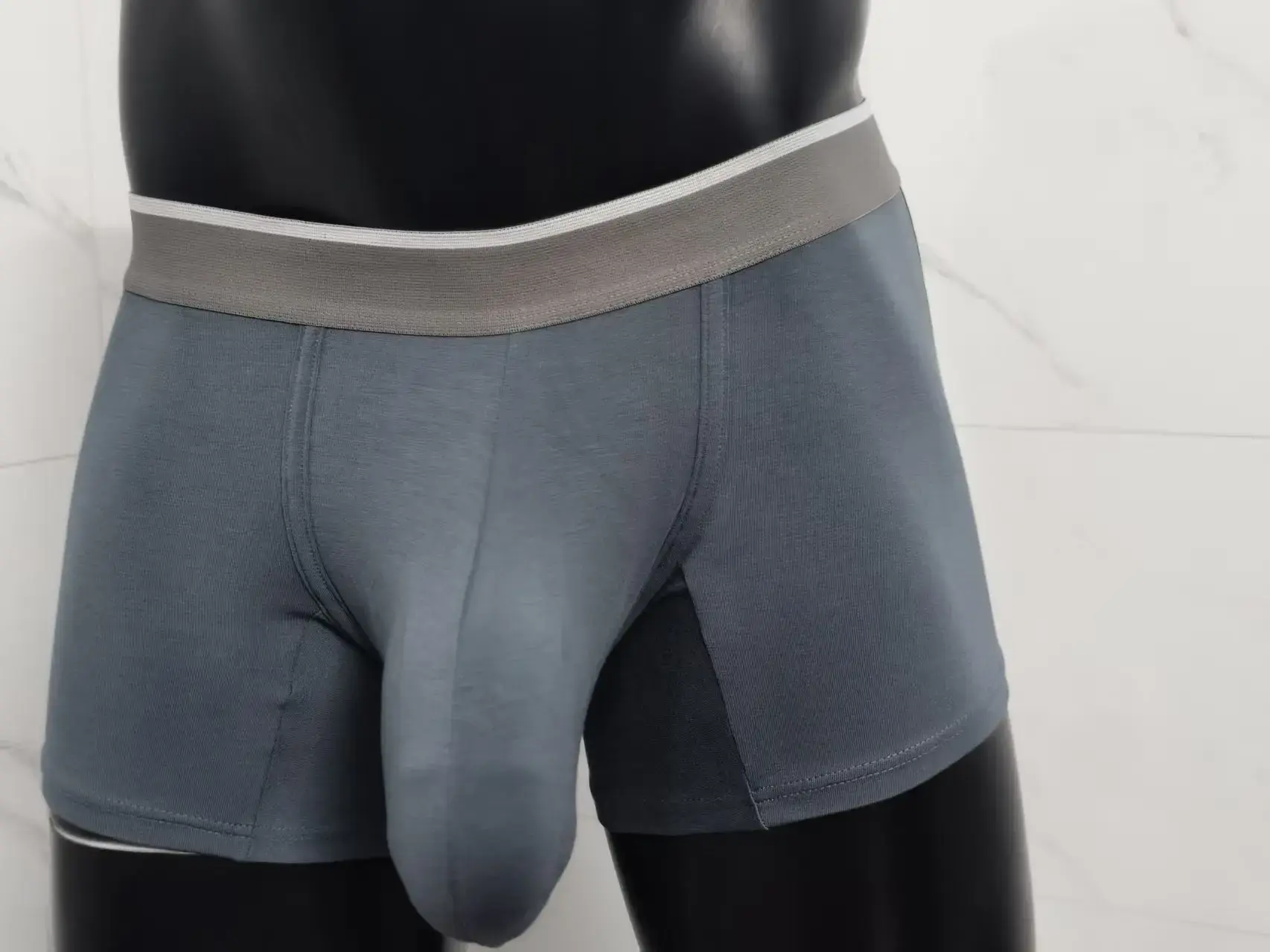 Cueca boxer masculina premium, cueca grande com bolsa extra grande, aumento de protuberância, respirável, leve, boxers masculinos — image 4