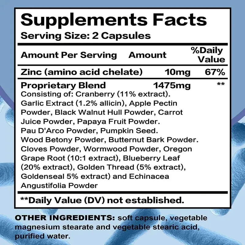 Parasite Blast Detox Complex - Promotes Intestinal Health Metabolism Digestive Health and Improves The Immune System — image 3