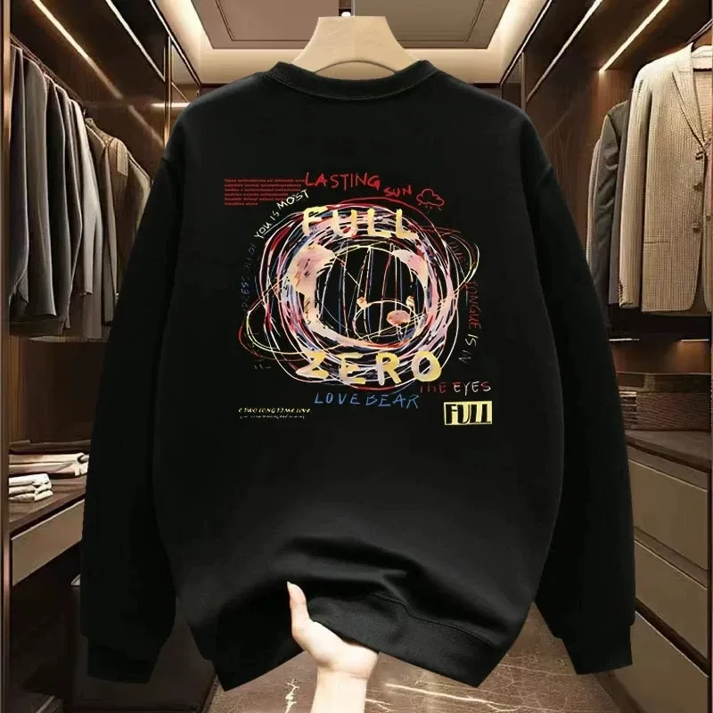 Men's Oversized Hoodie White Fashion 5XL Funny Hoodies Oversize for Men Letter Print Man Casual Wear Hoody Male Sweatshirt — image 1