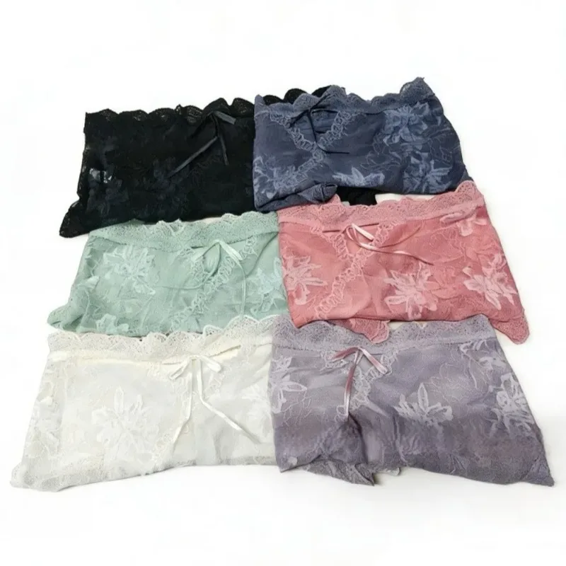 Men Satin Embroidery Floral Lace IceSilk Briefs Underwear 3D Bulge Pouch Panties Erotic Bottom Male Lingerie Tanga — image 6