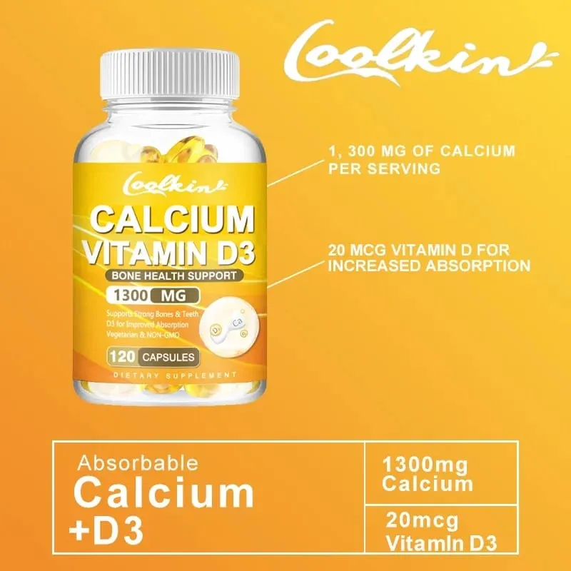 A kalcium + D3-vitamin elősegíti a csontok egészségét és az immunrendszer támogatását, javítja a karbonát felszívódását Étrend-kiegészítő — image 3