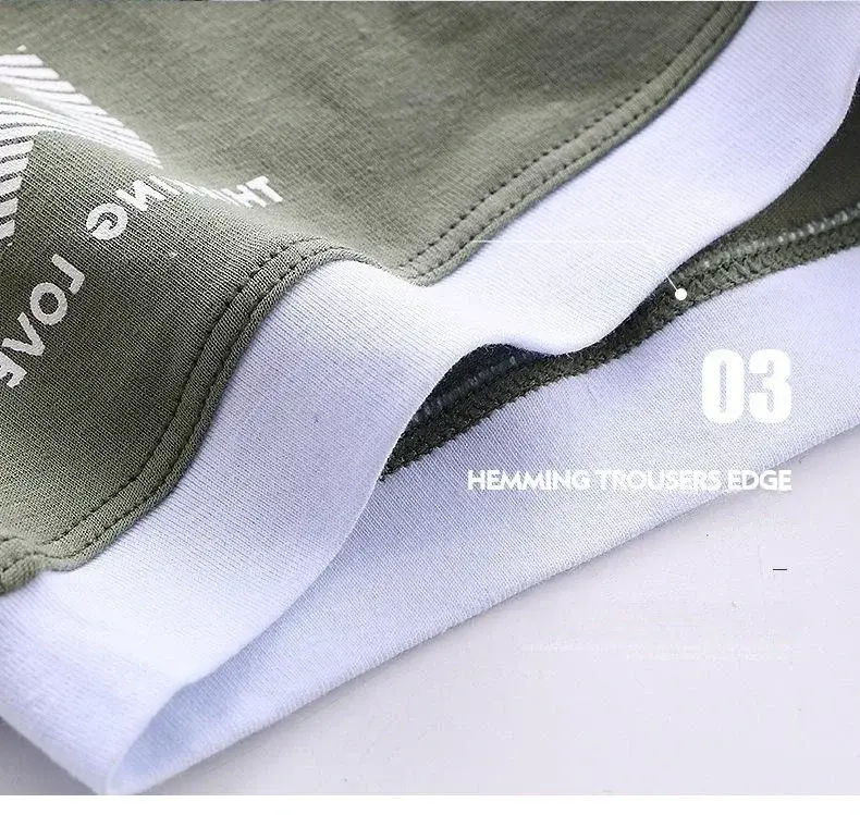 1st män boxershorts i bomull Trosor Underkläder3 färger L XL 2XL 3XL Mjukt brevbälte Andas Mjukt Mode Sport