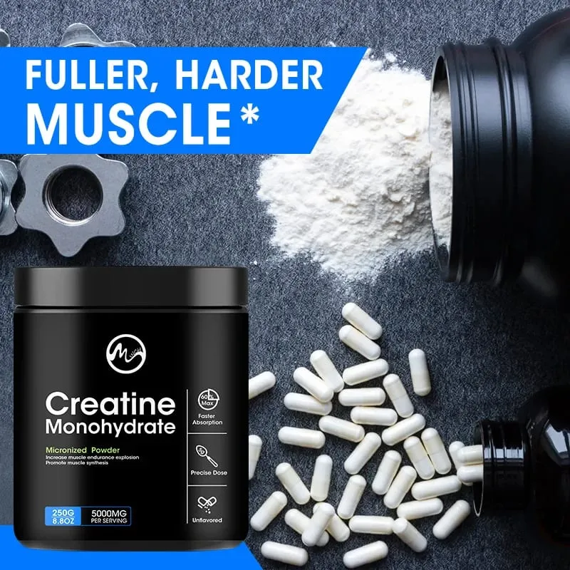 Creatine Monohydrate Energy Performance Whey Proteins for Muscle Mass Workout Recovery Friendly Adult Nutritional Supplement — image 3