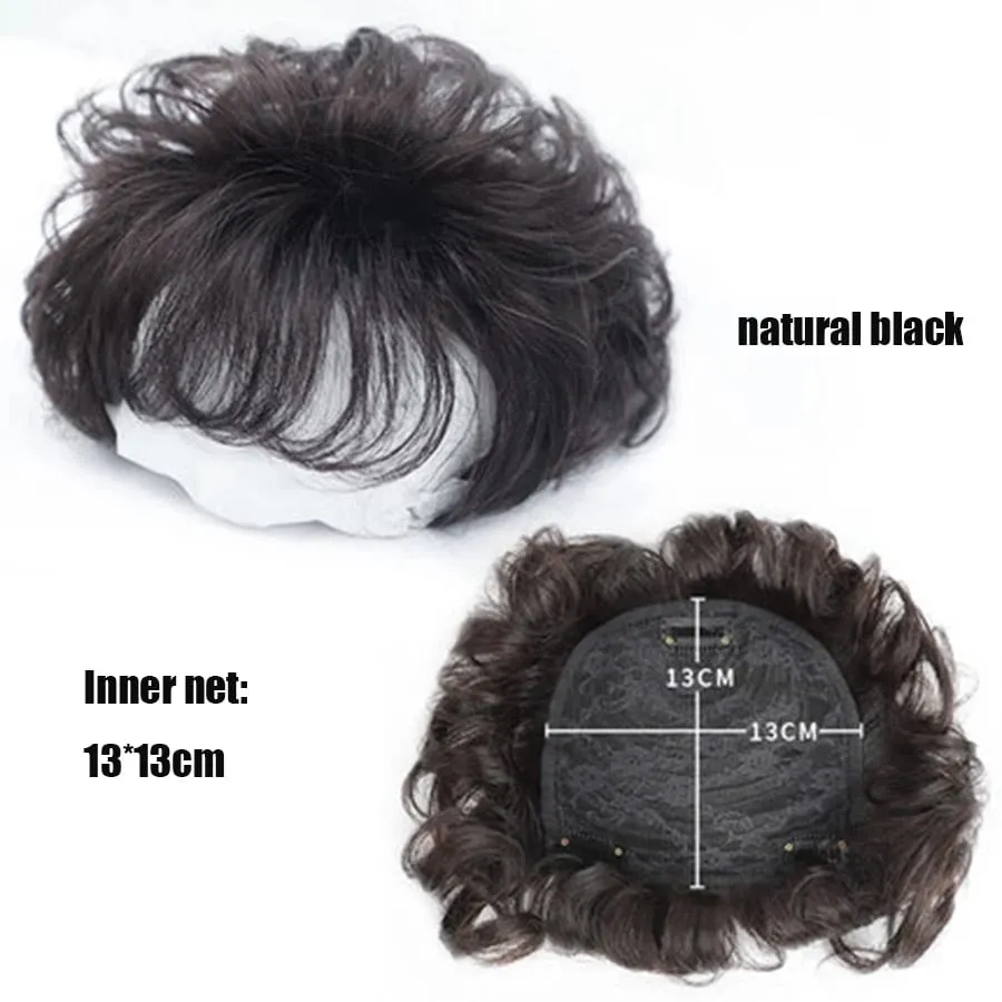 Bangs 3D Air Hair Bangs Edge κομμένο σε κτυπήματα Extended Hair Piece Bangs Περούκα Κόψτε επάνω Τριχόπτωση για να καλύψει τα γκρίζα μαλλιά Αύξηση όγκου — image 6