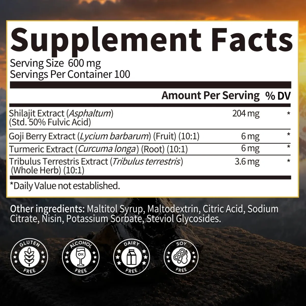 204MG természetes Shilajit gyanta eredeti ital ásványi kiegészítők az immunrendszer anyagcseréjéhez, általános fizikai egészséghez — image 6