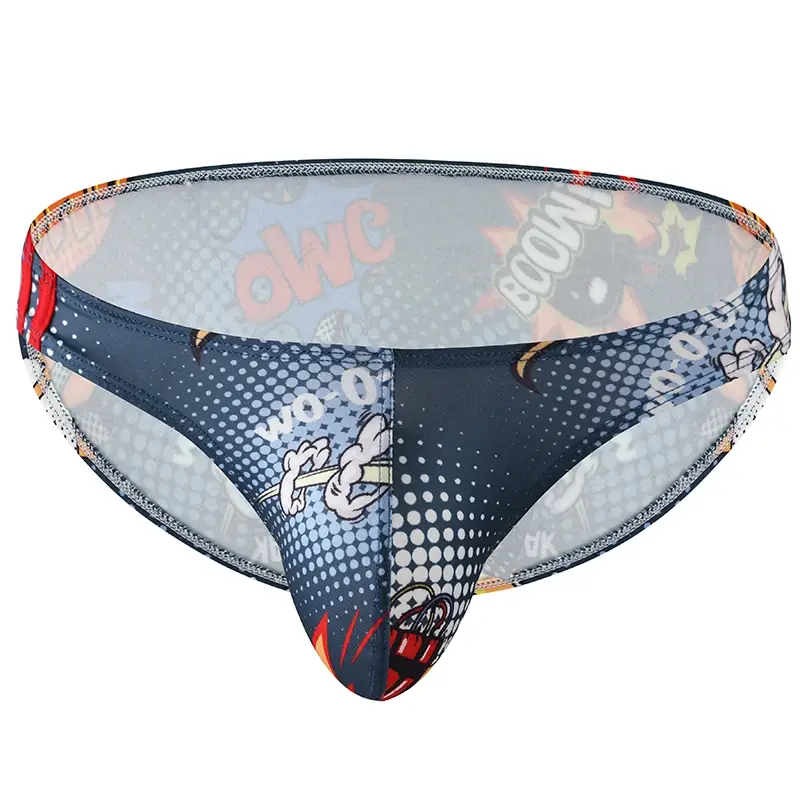 Roupa íntima masculina calcinha respirável moda impressa cuecas cintura baixa lingerie cuecas 3256810337747479 — image 9