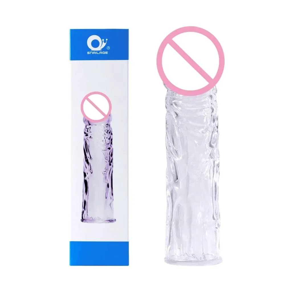 Delay Spray Clit הרחבות פין שרוול קונדום הגדלת זכר לעיסוי כיסוי טבעת זין למבוגרים צעצועי מין טבעת זין