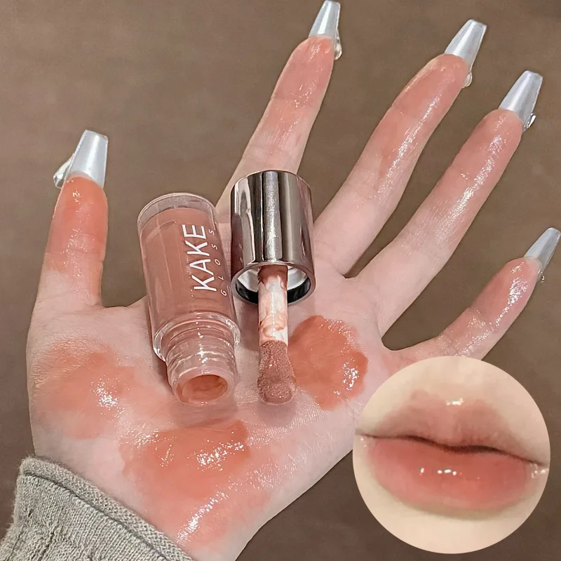 מראה שפתון נוזלי לחות ג'לי חום מים Light Lip Glaze סקסי ליפ גלוס עמיד לאורך זמן גוון שפתיים עירום איפור קוסמטיקה — image 10