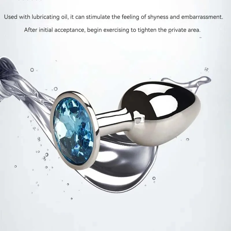 Metal Smooth Anal Plug Stainless Steel Jewelry Base Smooth Butt Plug Prostate Massager Dildos Anus Stimulator Adult Sex Toys