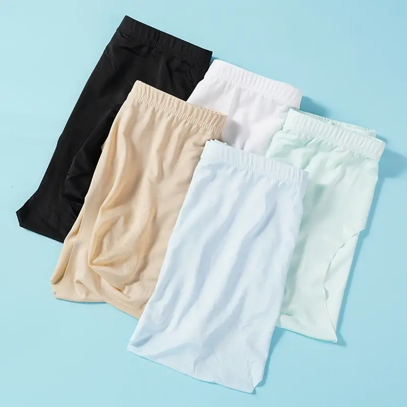 5 Pares/Lot Panties na Panlalaking Ultra-manipis na Ice Silk Briefs sa Tag-init Transparent Seamless Sexy Mabilis na pagkatuyo Breathable Underwear Briefs