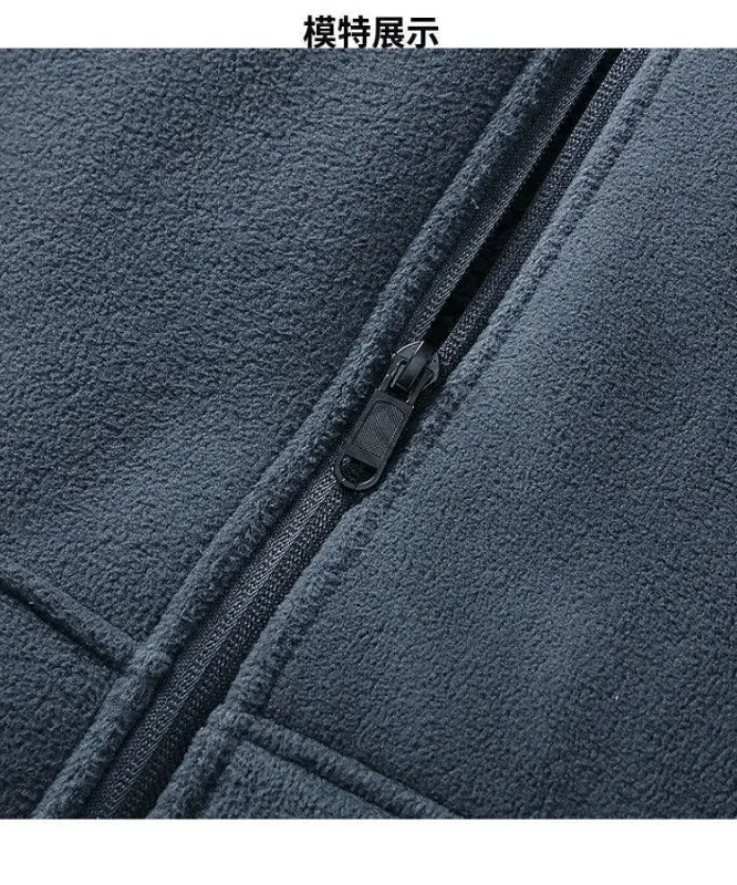 Men Polar Fleece Hooded Jacket 2025 Autumn Winter Men Thicken Warm Parkas Coats Men Soild Color Jackets Male Hoodies Sweatshirt