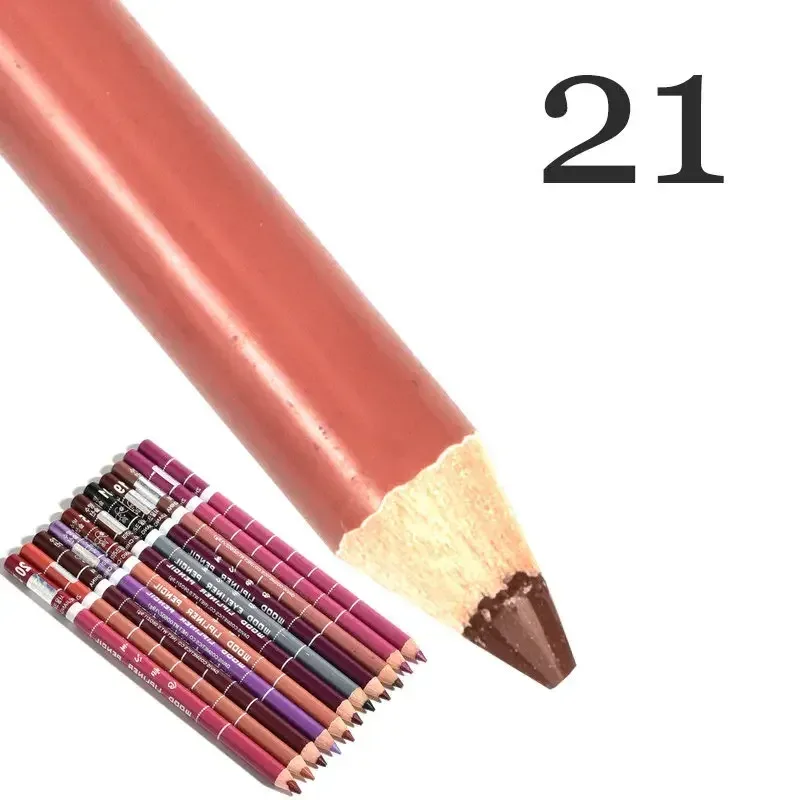 28Color Antifouling Lip Liner Professzionális rúzstoll Precise Waterproof Lip Outline Ceruza ajak smink Tartós szemceruza Krémes — image 32
