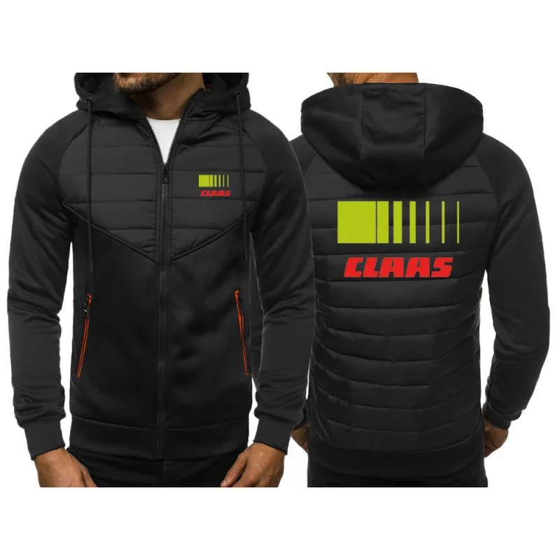 Claas 2024 novo estilo masculino primavera e outono lazer moda jaqueta de três cores costura sweatshirts algodão confortável topos — image 2