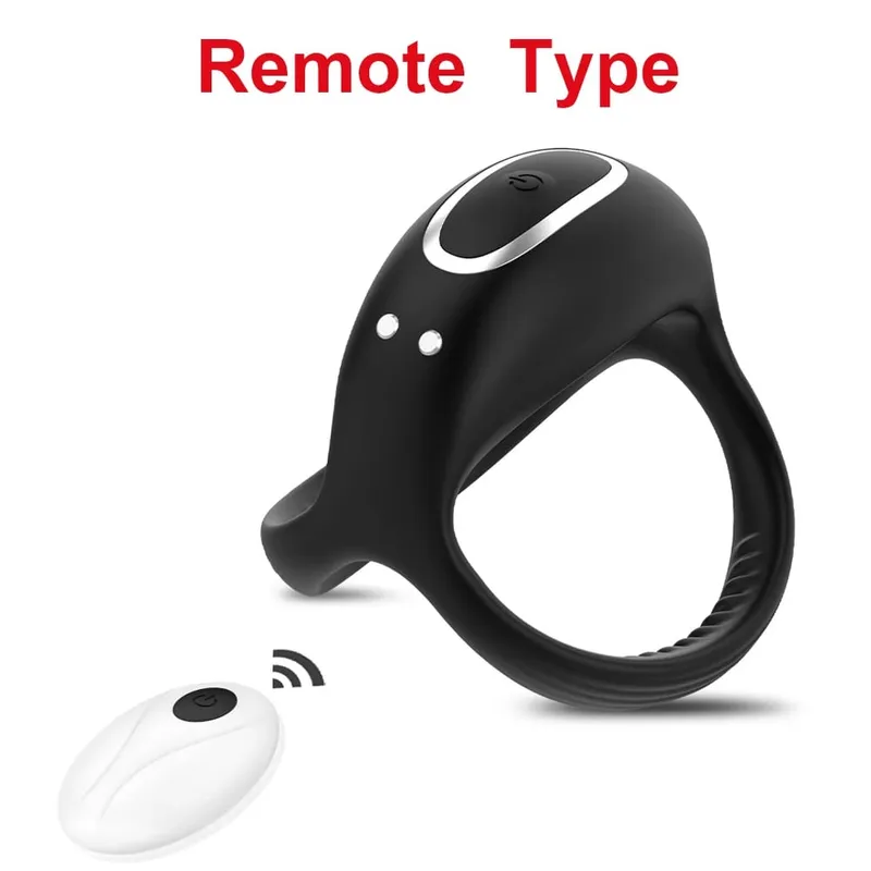 Vibrating Cock Ring for Men Silicone Penis Rings Intense Vibration Mens Vibrator Longer Harder Stronger Erection Adult Sex Toys