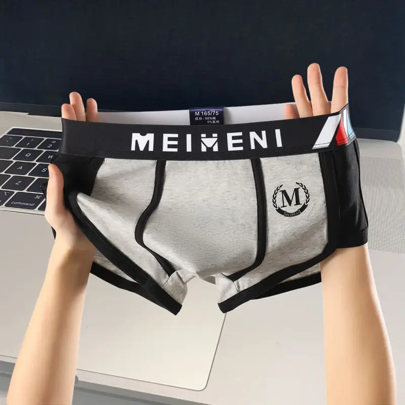[Bloom the love] Color Block 1pcs/3pcs Boxer Men Underwear Cotton Breathable Boxershort Mens Boxers Briefs Man Sports M-3XL M-SN