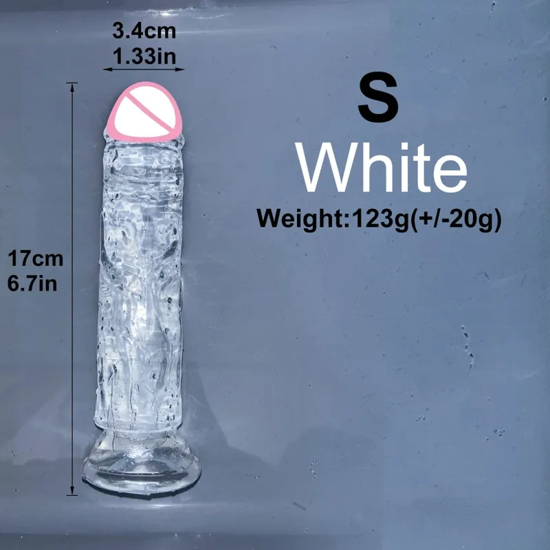 Olcsó 5 színű kis átlátszó vibrátor tapadókorong Jelly Dick női erotikus anális szex játékok Puha klitori hüvelyi maszturbátorok pénisz — image 8