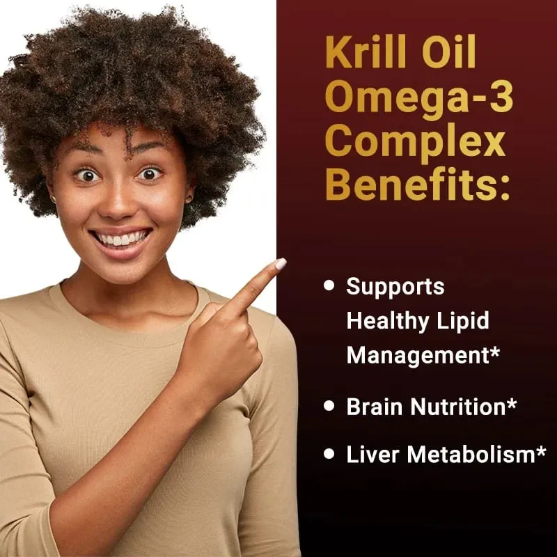 Antarctic Krill Oil 2000MG - Περιέχει ασταξανθίνη που προάγει την υγεία του εγκεφάλου και της καρδιάς, αντιοξειδωτικό μεταβολισμό και ενισχύει την ανοσία — image 3