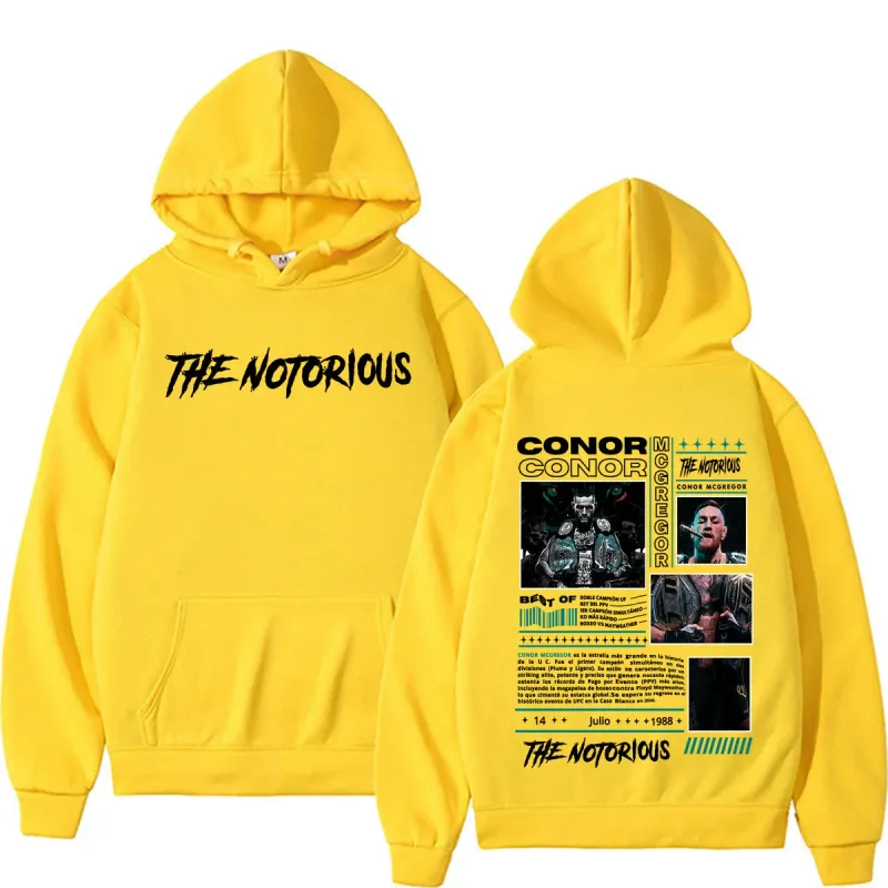 The Notorious Conor McGregor Merch Hoodie Men's Clothing Retro 90s High Street Sweatshirts Casual Fleece Bodywarmer Hoodies Coat — image 9