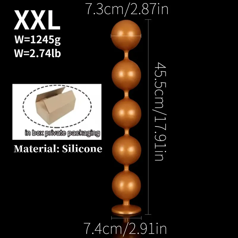 Super Mahabang Anal Beads Anal Plug Prostate Massage Malaking Butt Plug Vaginal Balls Anal Stimulation Pull Bead Dildo Deep Anal Sex Toys — image 16