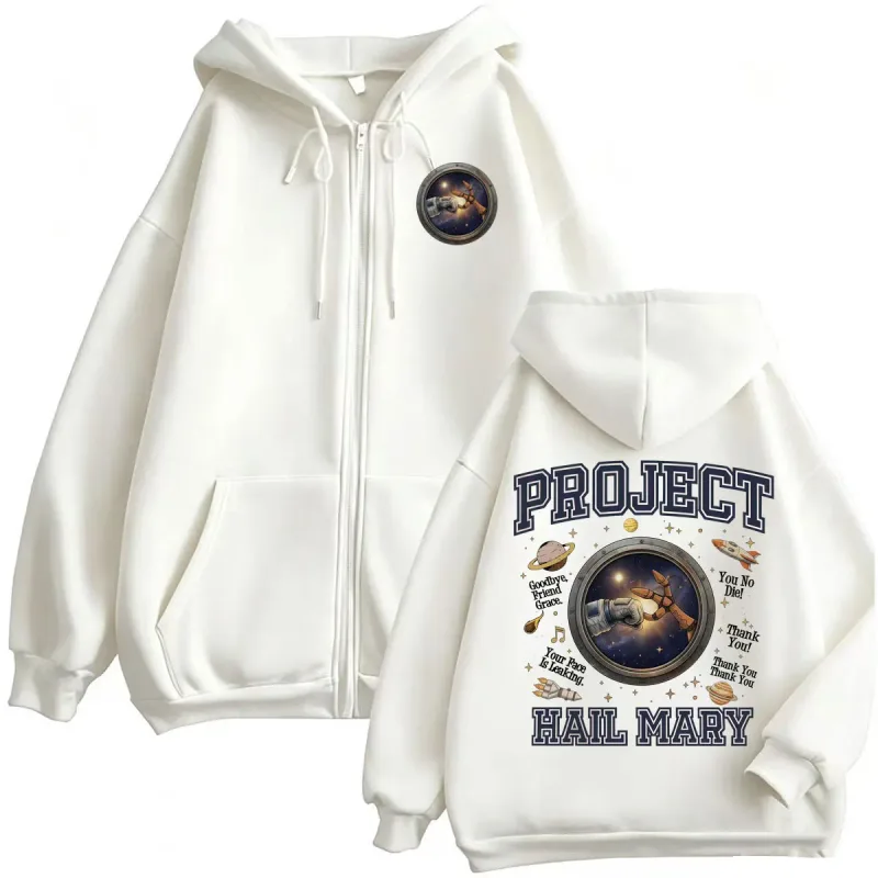 Projeto Hail Mary Moletons Jaqueta Casacos Rocky Jazz Hands Amaze Zip Up Hoodies Homens Mulheres Moda Pulôveres com Zíper de Alta Qualidade — image 6