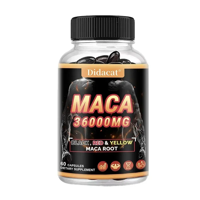 Organic Maca gyökérpor kapszula fekete + piros + sárga maca gyökér kivonattal férfiaknak és nőknek - 120 kapszula — image 9