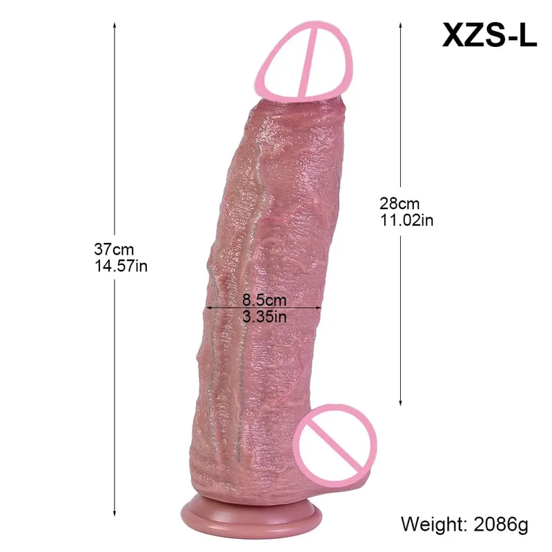 Consolador realista de silicona suave para mujer, pene con ventosa, Juguetes sexuales realistas, masturbación Anal y vaginal, 9,8 cm de diámetro, nuevos modelos — image 8