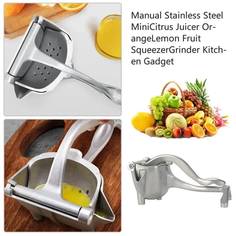 Fruit Juice Squeezer Heavy-Duty Metal Easy Manual Citrus Press Juicer Ergonomic Handle Durable Lemon Squeezer for Fresh Juice — image 4