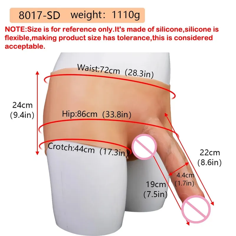 Silicone Strapon Lifelike Dildo Pants Wearable Solid Large Penis Sex Toys For Women Lesbian Couple Sex