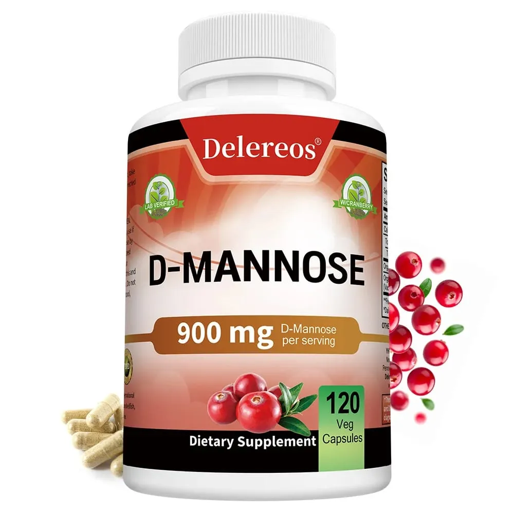 Organikus D-mannóz 900 mg adagonként 120 kapszula erősen támogatja a húgyúti tisztítást nőknél és a prosztata egészségét férfiaknál — image 2