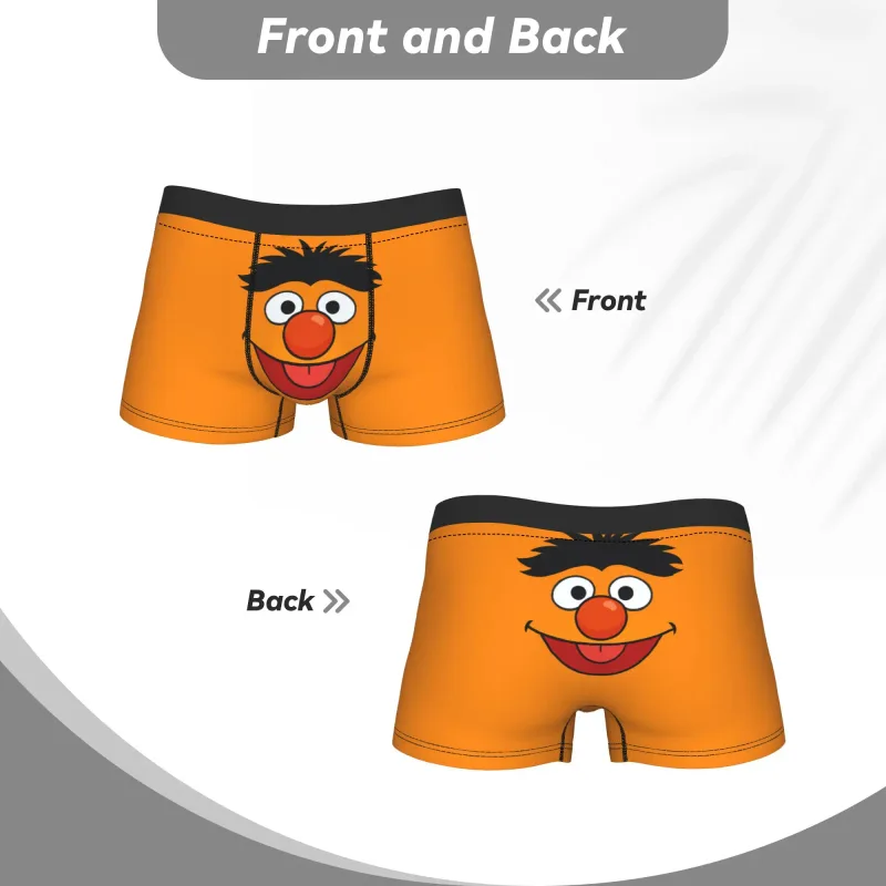 S-Sesames Streets Tango Elmo at Grover Underwear Men Shorts Briefs Nakakatuwang Boxershorts Quality Customs Oversize Panties — image 4