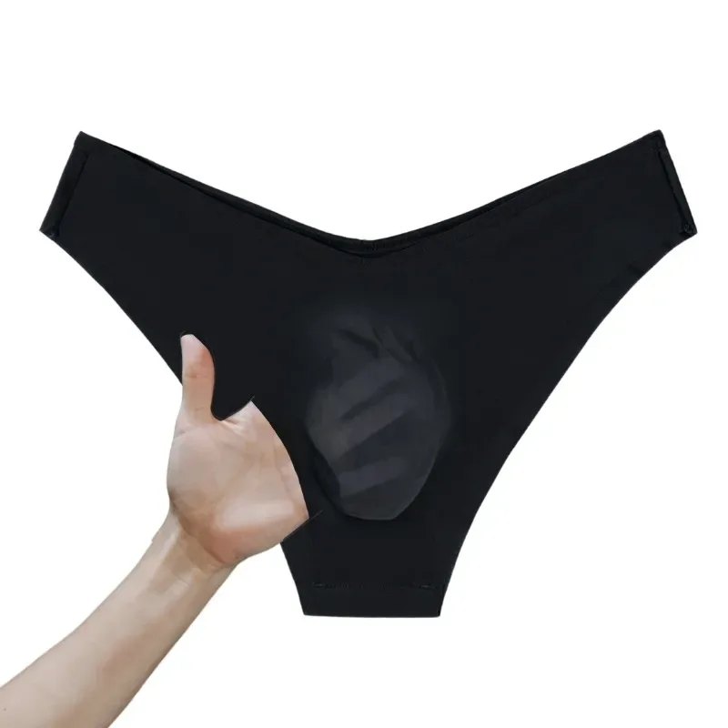 1pc Men's Sexy V Waist Briefs - Ice Cold Fabric Breathable Sweat-Wicking Soft Ice Silk Skin-Friendly Casual Daily Men Underwear — image 3