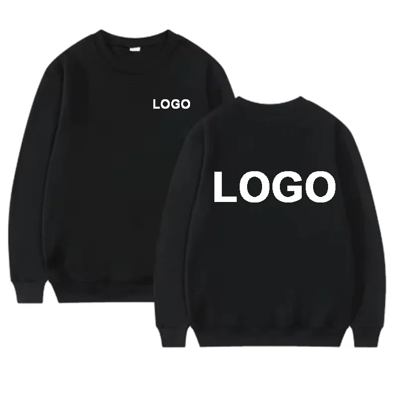 DIY Design Round Neck Hoodies Men Fashiong Customized Printed Loose Long Sleeve Pullover Women Casual Streetwear Sweatshirts — image 3