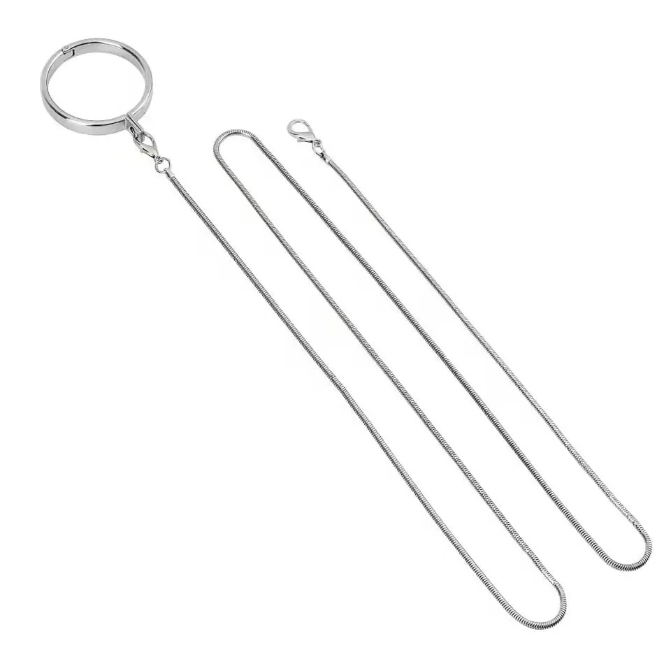 Férfi Ball Scrotum Hordágy fém péniszzáras kakas Gyűrűs lánc SM rabság visszatartás Késleltetett magömlés BDSM Szexjáték férfiaknak — image 1