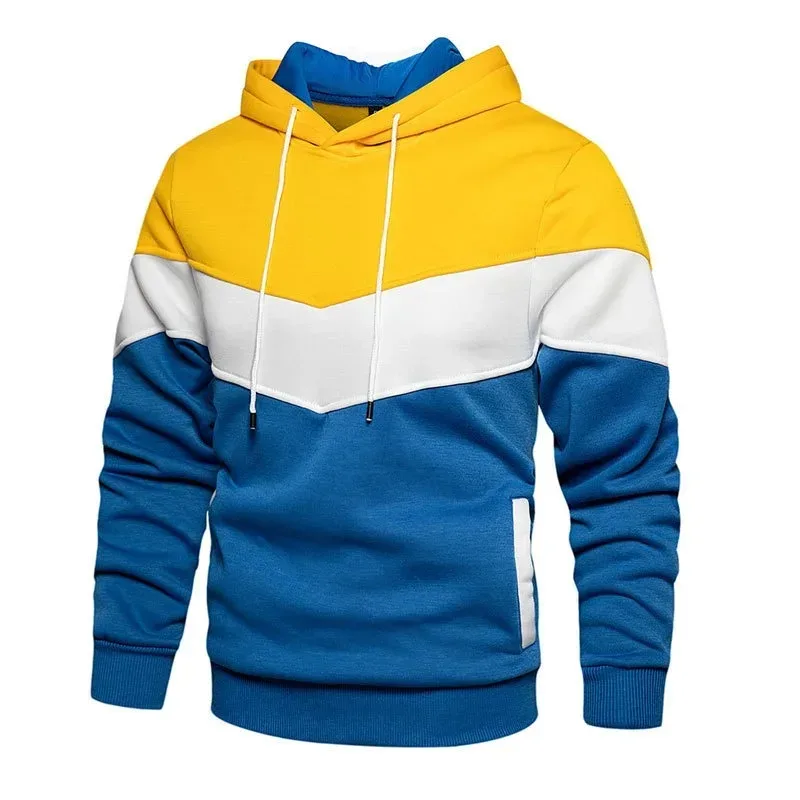 Spring Autumn Fashion splicing Men's Hoodies long sleeve Casual Hoodies Sweatshirts Sweatshirt men tops Pullover — image 11