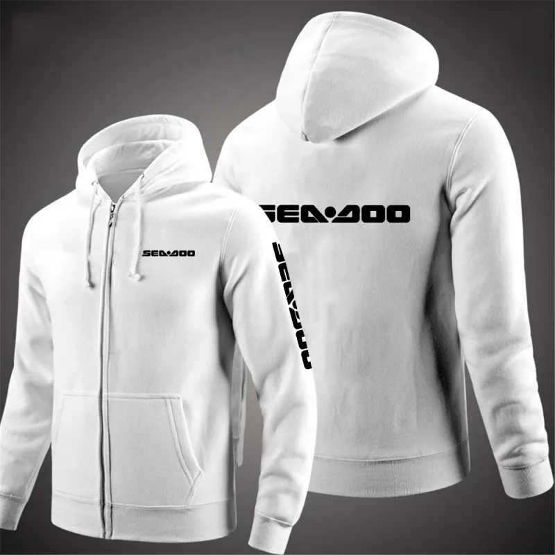 Sea Doo Seadoo Moto 2023 Men New Long Sleeves Cotton Solid Color Zipper Couples Hoodies Custom Sweatshirt Fashionable tops
