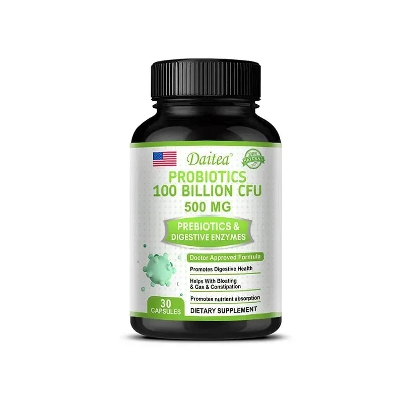 Probiotics 100 Billion CFU with Prebiotics & Digestive Enzymes Gut Health Digestion Bloating Relief & Immune Support — image 8