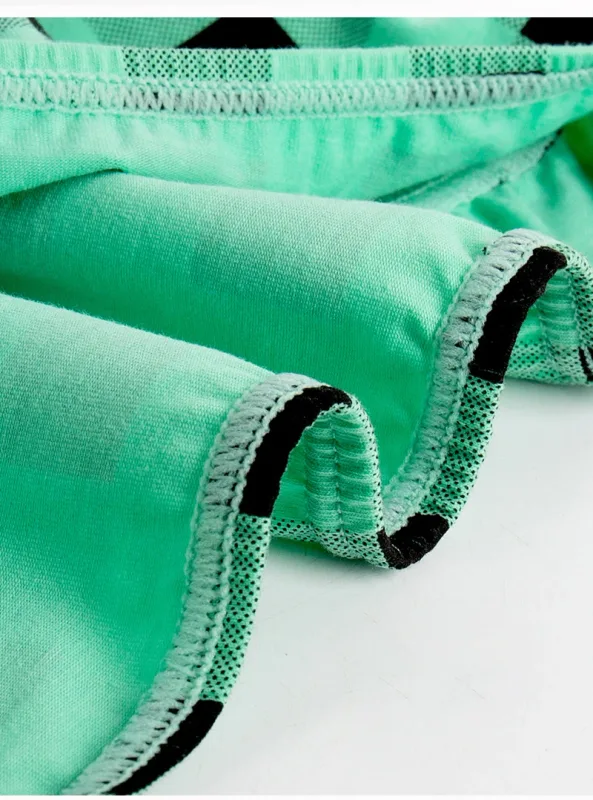 Mode Rutigt Underkläder Bomull Mjuk Elastisk Herrtrosa Andas Bekväma Ungdomkalsonger Herr Sexiga U Bulge Pouch Trosor