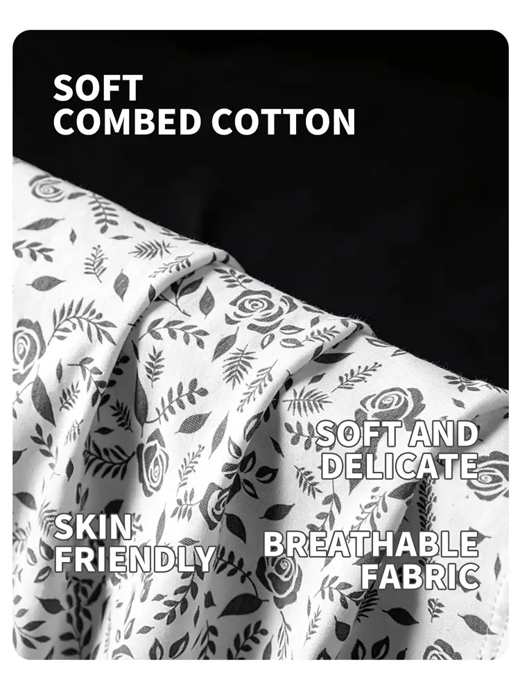 MiiOW 3/4/6Pcs Cotton Breathable Men Underwear Boxers Rose Print Man Underpants Skin-friendly Softness Mens Panties Boxer Briefs