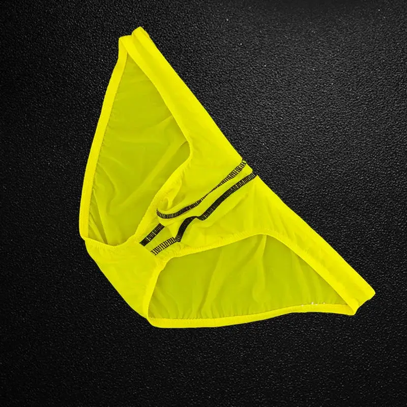 Cuecas masculinas de seda gelo ultra fino roupa interior sexy u bulge bolsa calcinha masculina conforto elástico secagem rápida cuecas — image 8