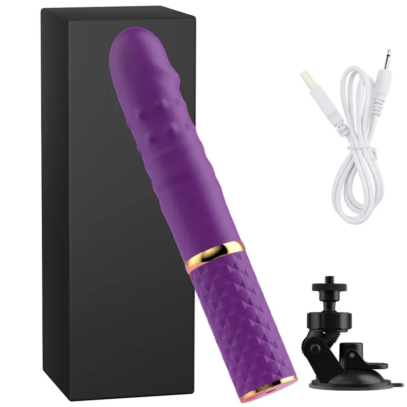 Automatic retractable dildo vibrator women's G-spot vaginal masturbation clitoral stimulation massage sex machine adult products